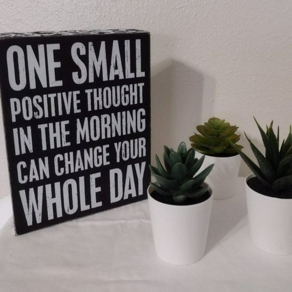 Floral Trimmed Box Sign One Small Positive 6 x 8 Inches Primitives by Kathy. - Picture 3 of 6